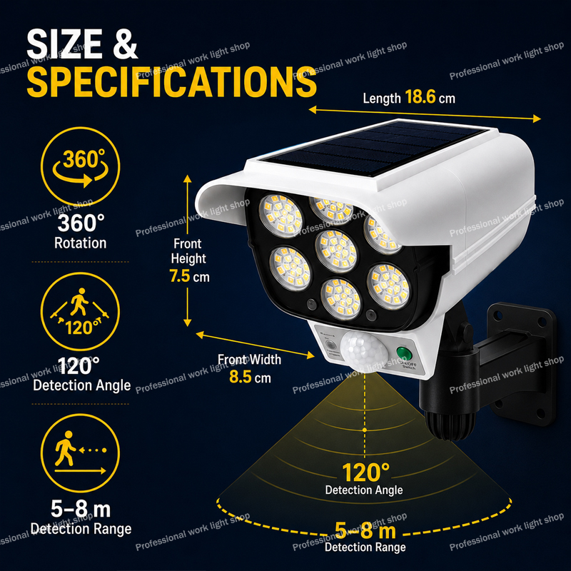 77 LED Solar Dummy Security Ca - Home Security Yard Sensors review and price