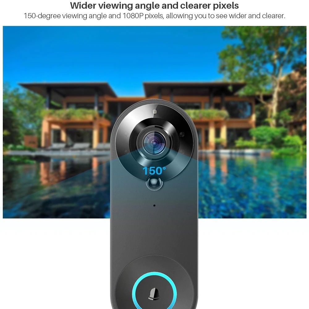Tuya 1080P Wireless WIFI Doorb - Home Security Lidar review and price
