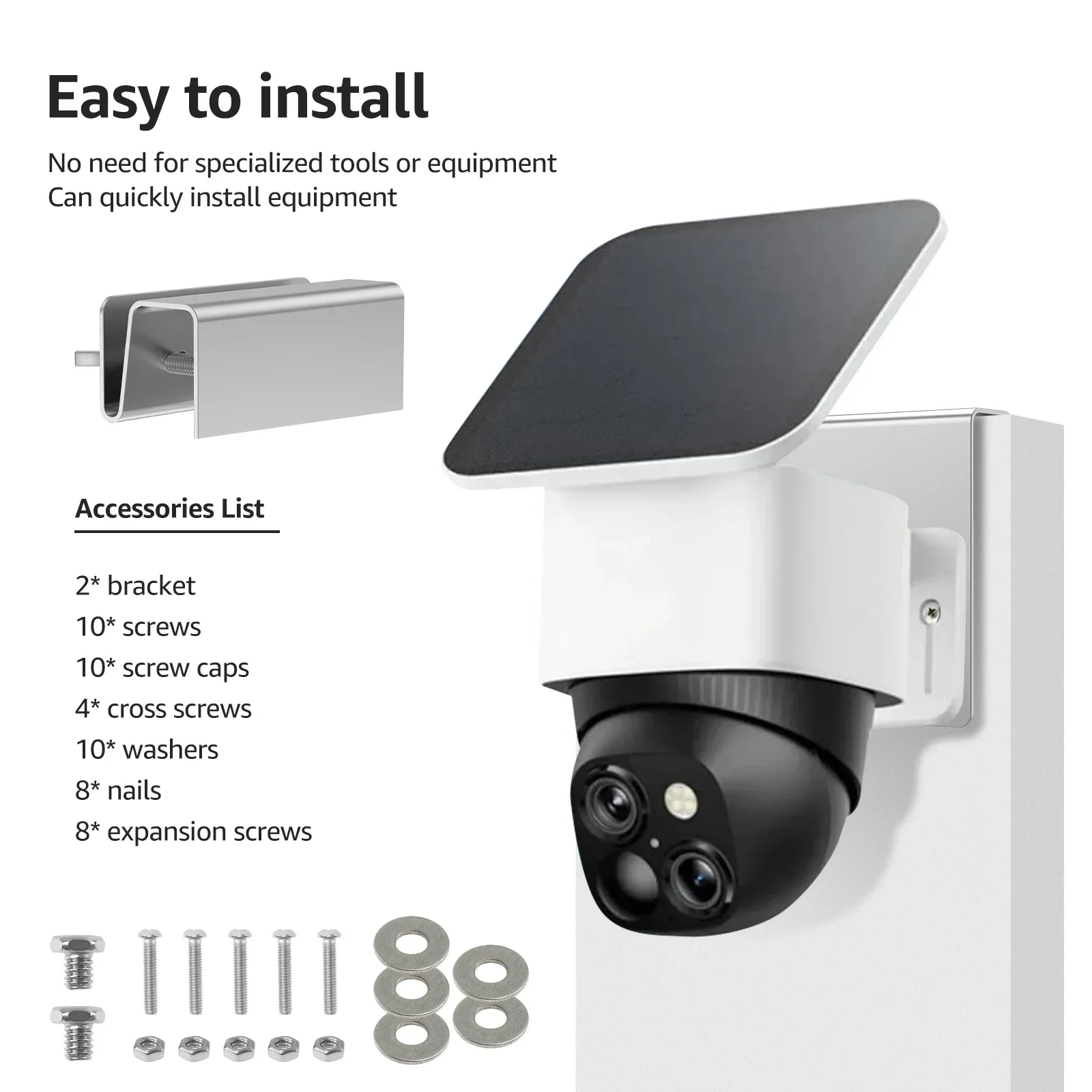 2Pcs Wall Mount Gutter Bracket - Home Security Eufy review and price