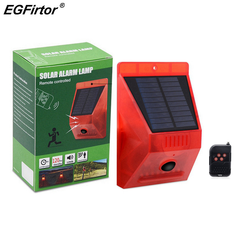 Solar Alarm Lamp Remote Contro - Home Security Yard Sensors review and price
