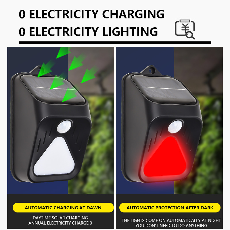 Solar Powered Waterproof Alarm - Home Security Yard Sensors review and price