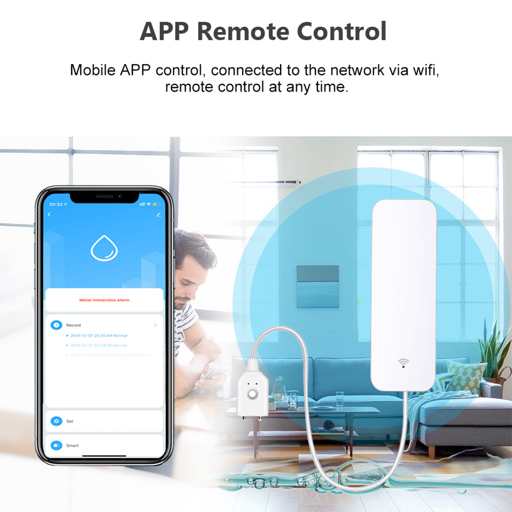 Tuya WiFi Water Leak Sensor, W - Home Security Business review and price