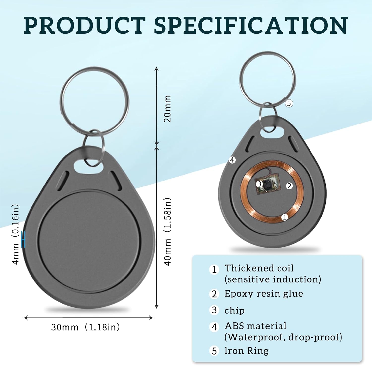100P NFC Smart Key Tag Card,RF - Home Security Key Fob review and price