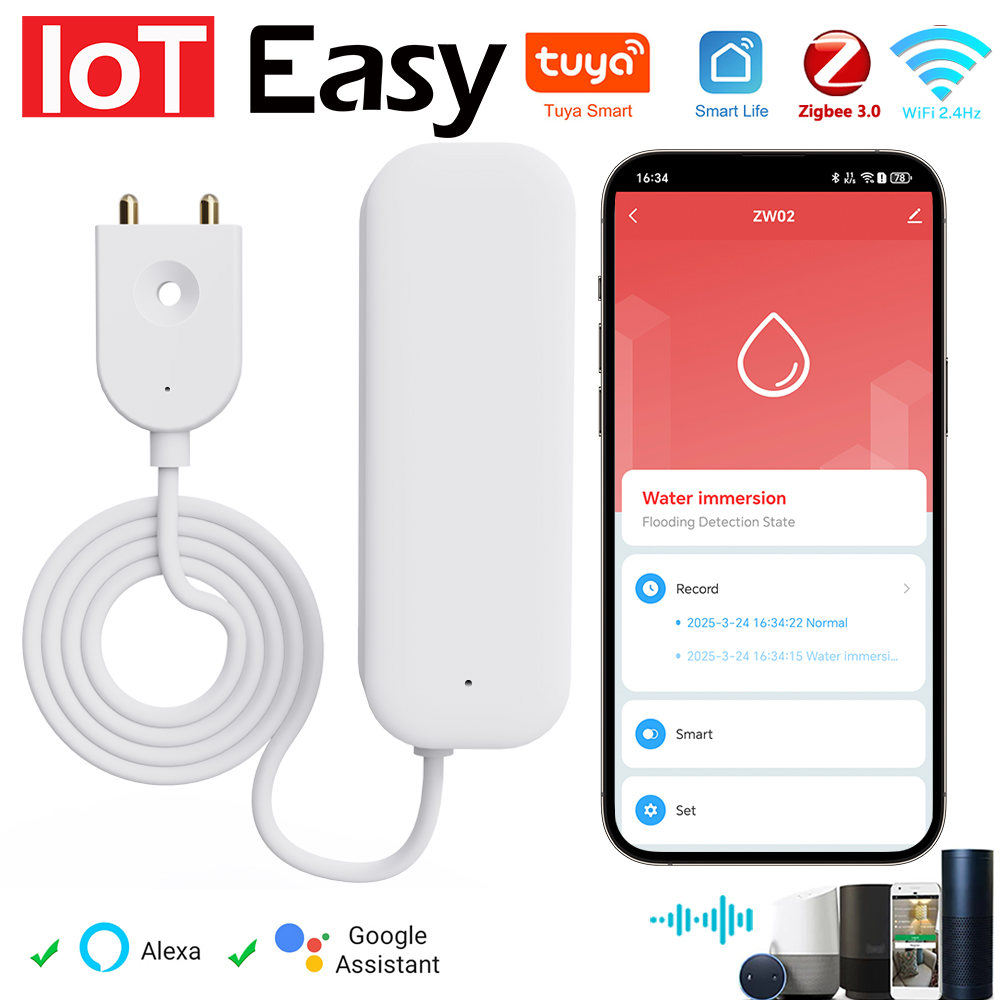 Tuya WiFi ZigBee Water Sensor  - Home Security Business review and price