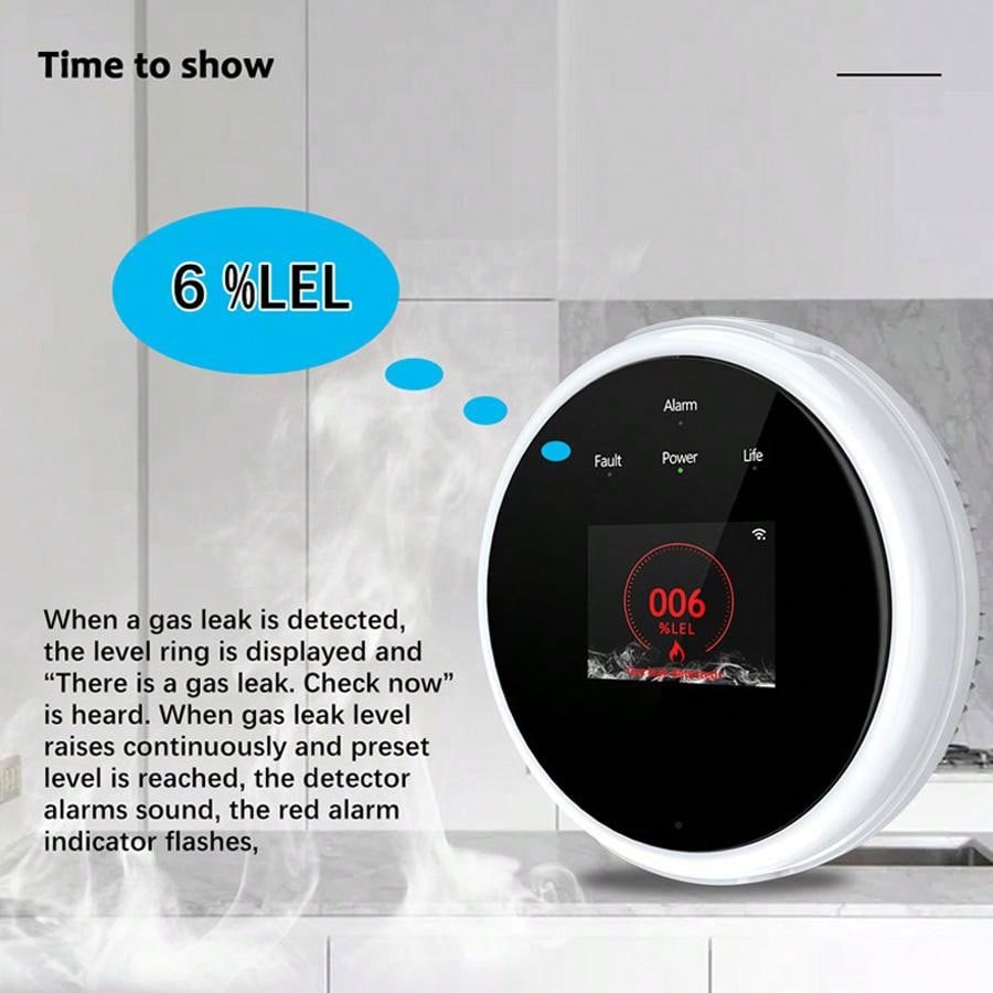 2.4G WiFi Gas Alarm Sensor Com - Home Security Gadgets review and price