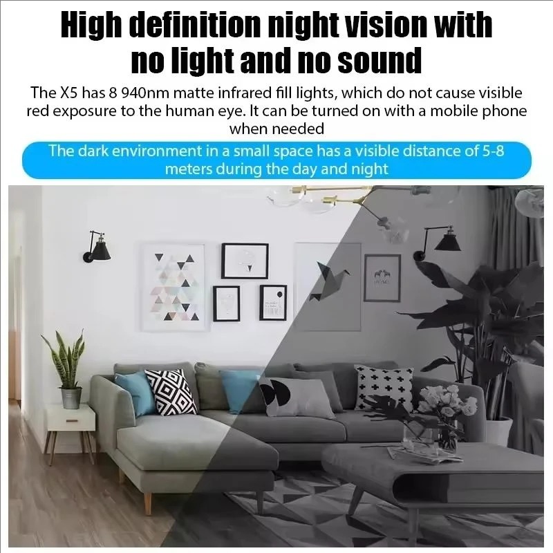 Mini X5 Camera Wireless 1080P  - Home Security Lidar review and price