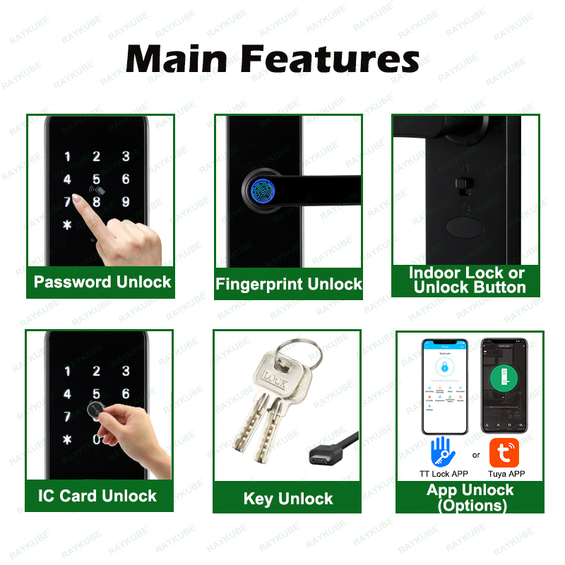 RAYKUBE K8 Smart Door Lock TTl - Home Security Key review and price