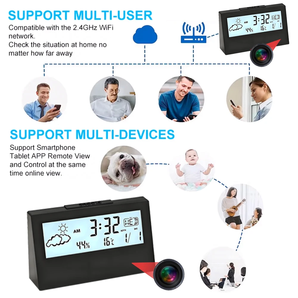 4K WiFi Clock Camera with Moti - Home Security Lidar review and price